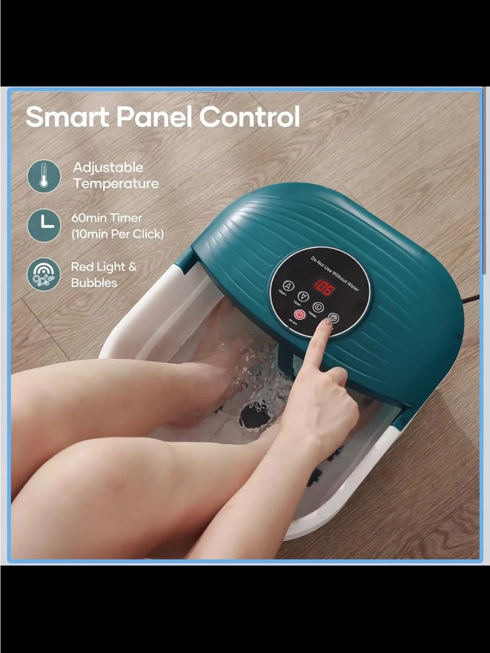 CURECURE Collapsible Foot Spa Massager - Heat, Bubbles & Timer - New in Box